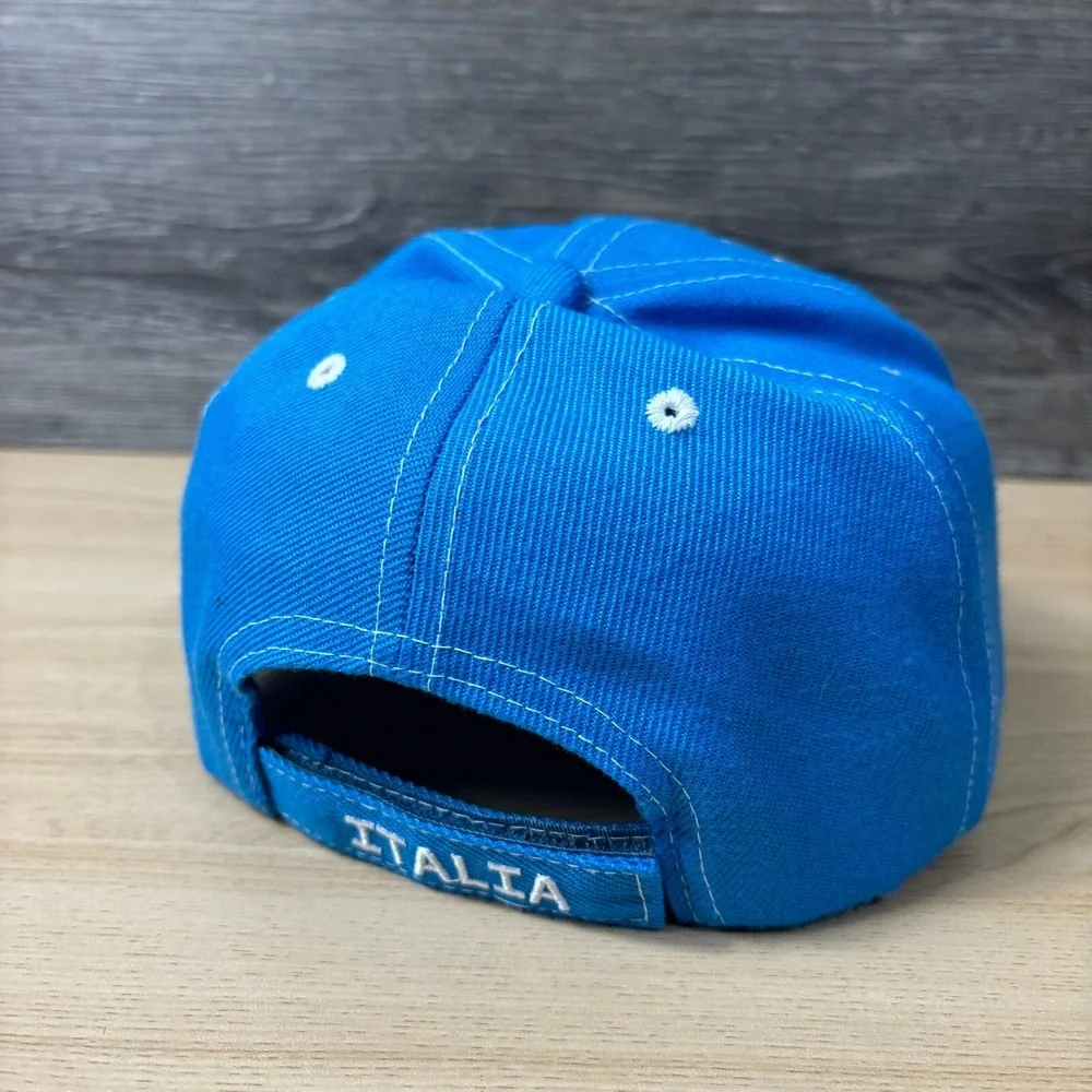 Italy Hat Cap Strap Back Blue Italia‎ Soccer Adjustable New Era Mens